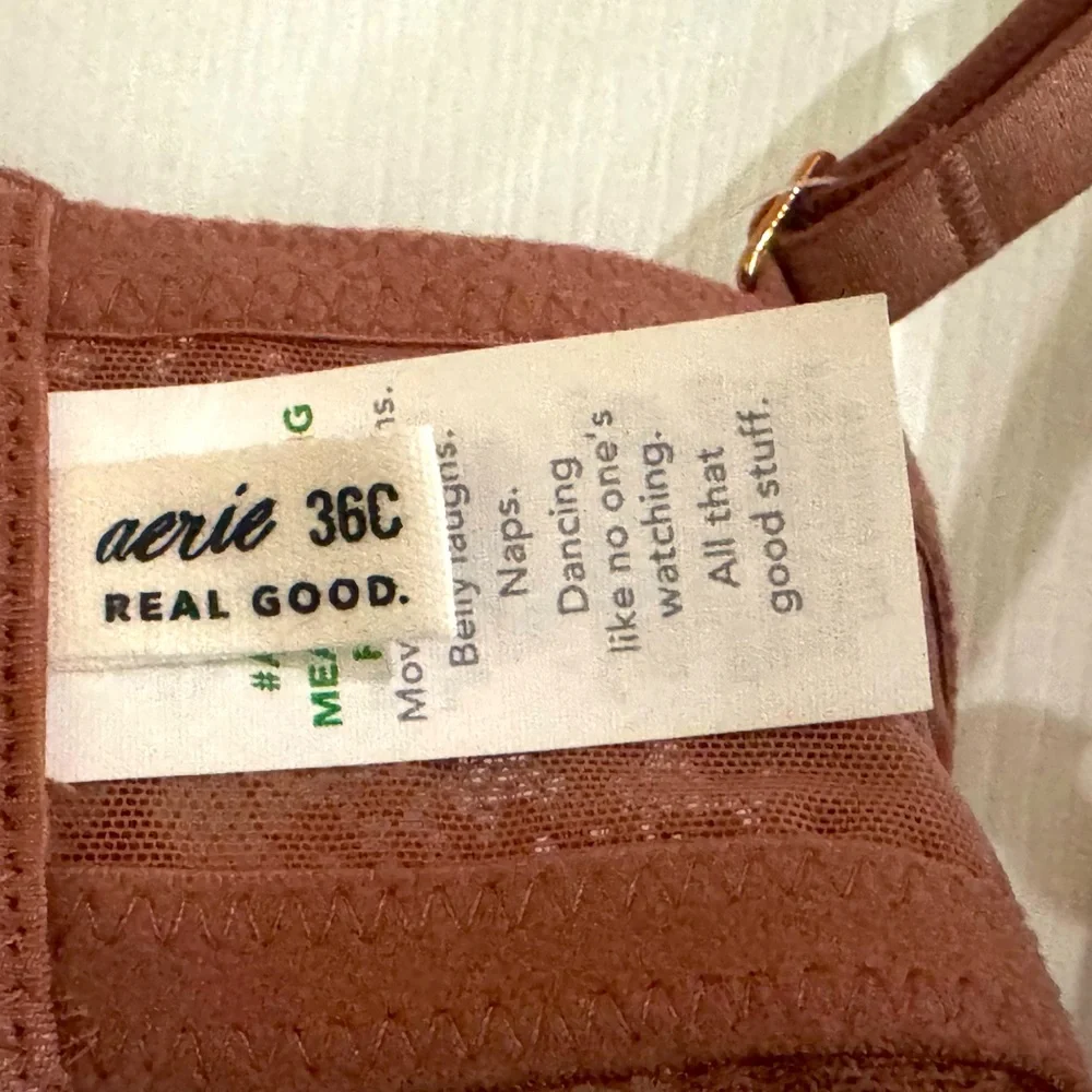 NWT Aerie Real Power Plunge Push Up Eyelash Lace Bra 36C
